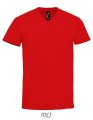 Heren T-shirt Sols Imperial V-Neck Rood